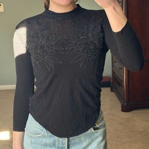 Free People Mock Neck Top